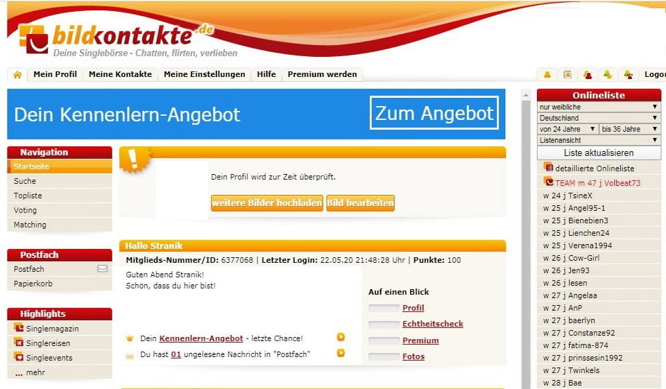 Bildkontakte Test